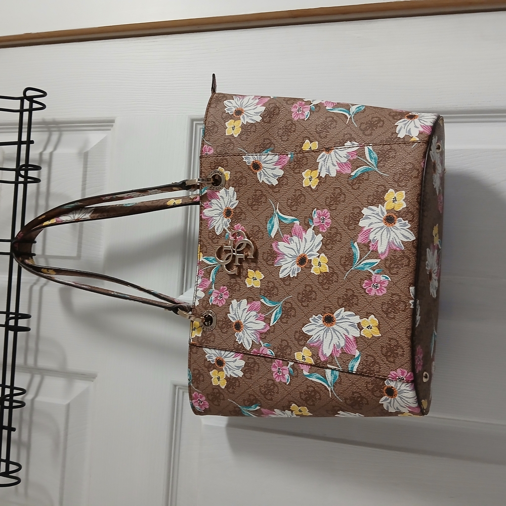 Floral Brown Tote Bag